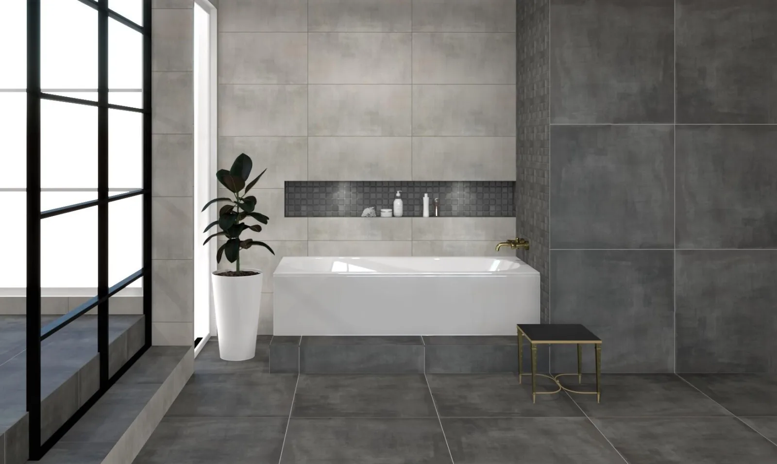 Villeroy & Boch Spotlight Antraciet mat 80x80