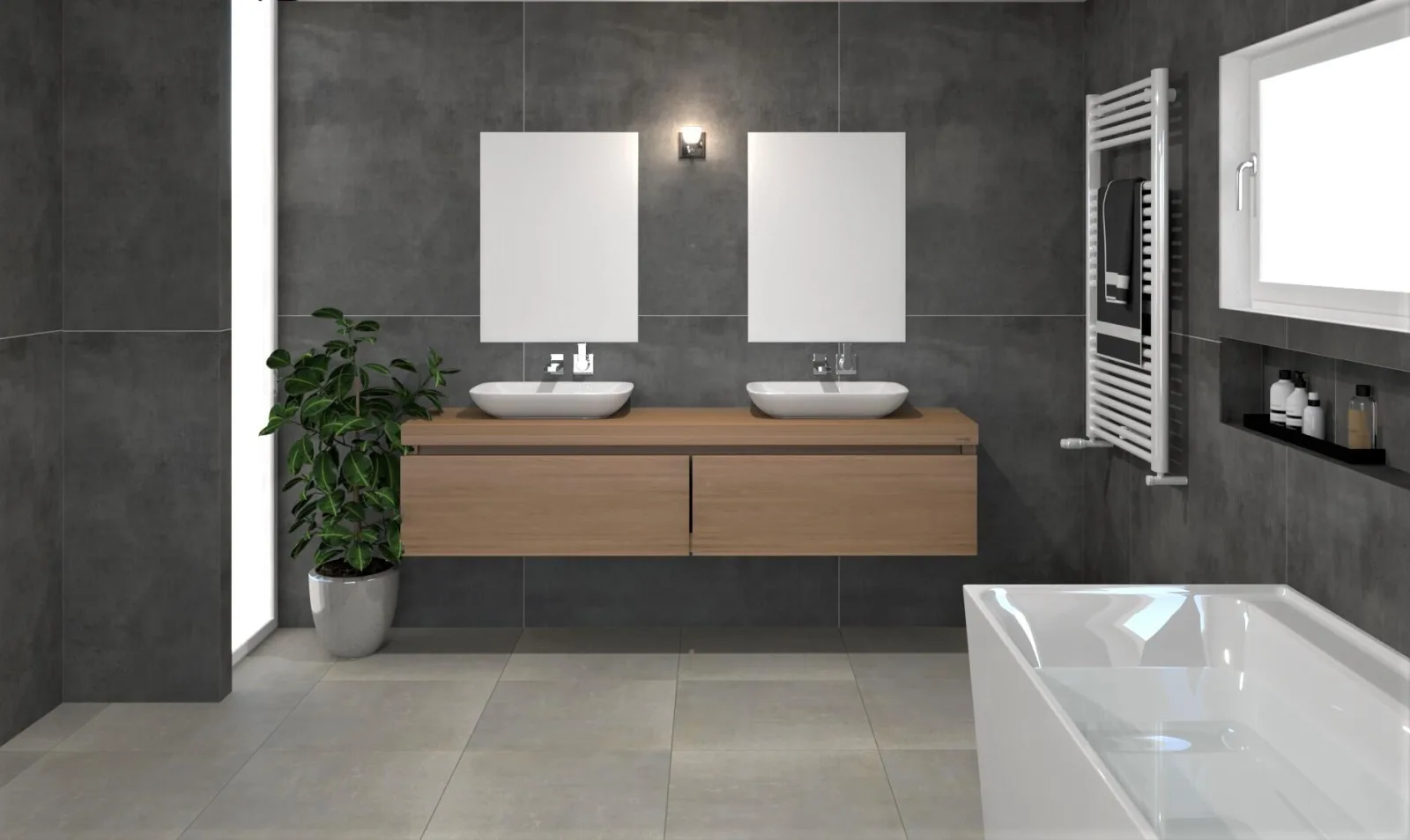Villeroy & Boch Spotlight Optim Antraciet mat 120x120