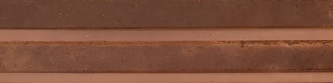 Wandtegel 060X240 Caramel 3D Rake Dec 14mm Glans