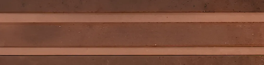 Wandtegel 060X240 Caramel 3D Rake Dec 14mm Glans