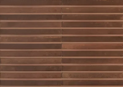 Wandtegel 060X240 Caramel 3D Rake Dec 14mm Glans