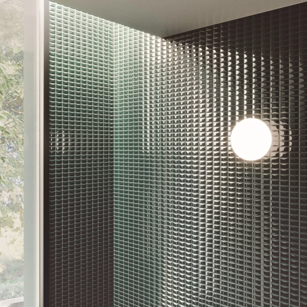 Wow 3D Bars Bevel Emerald Gloss 12,5x25