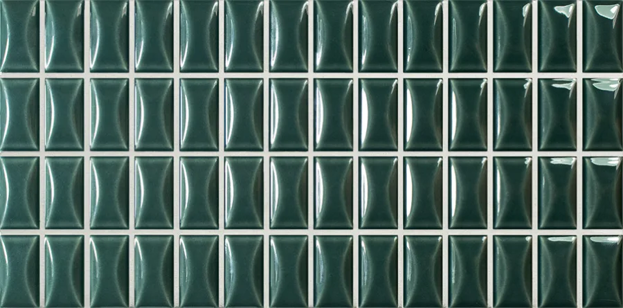 Wow 3D Bars Bevel Emerald Gloss 12,5x25