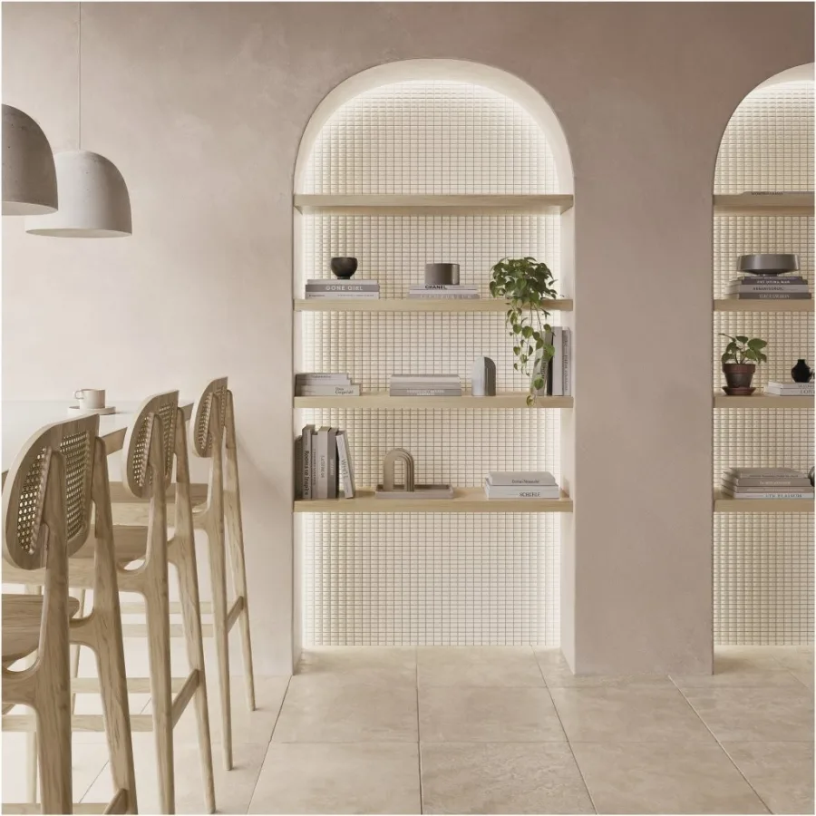Wow 3D Bars Bevel Quartz Gloss 12,5x25