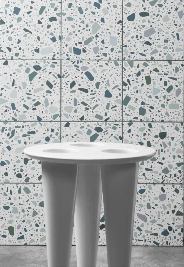 Quintessenza Confetti Bianco Petrolio 18,6x18,6