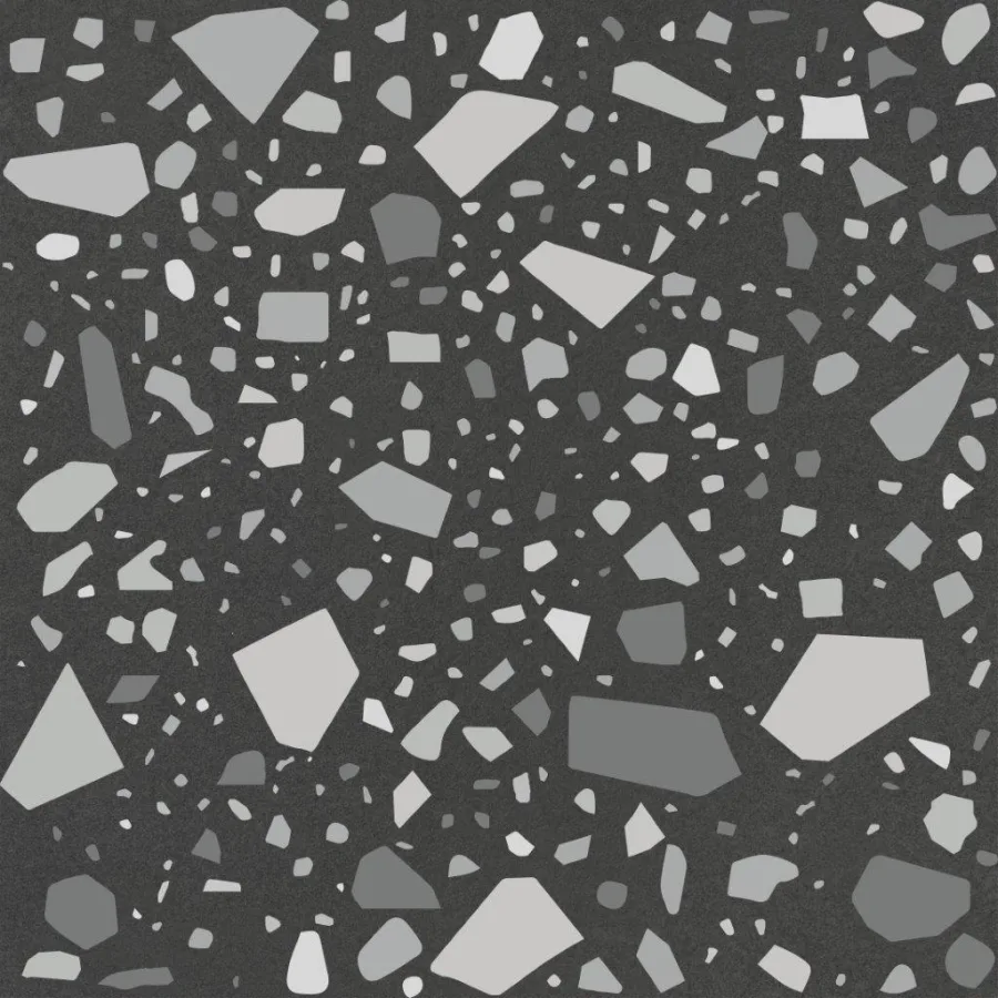 Quintessenza Confetti Nero Grigio 18,6x18,6