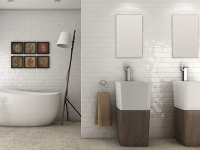 Estudio Ceramico Devon Snow White 7,5x30