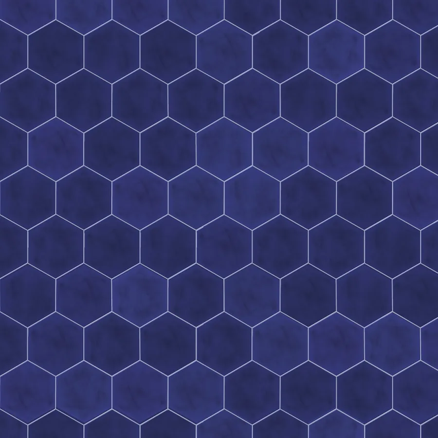 Vives Hexagono Figuli Blue 15x17