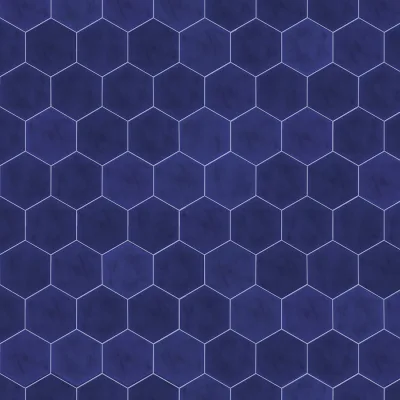 Vives Hexagono Figuli Blue 15x17