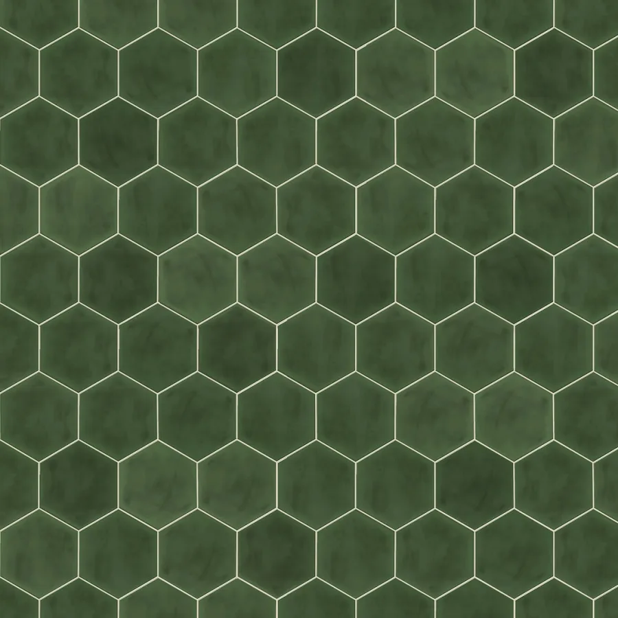 Vives Hexagono Figuli Green 15x17