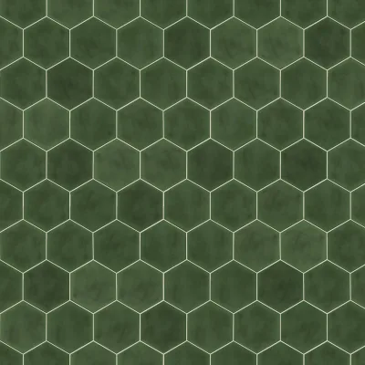 Vives Hexagono Figuli Green 15x17