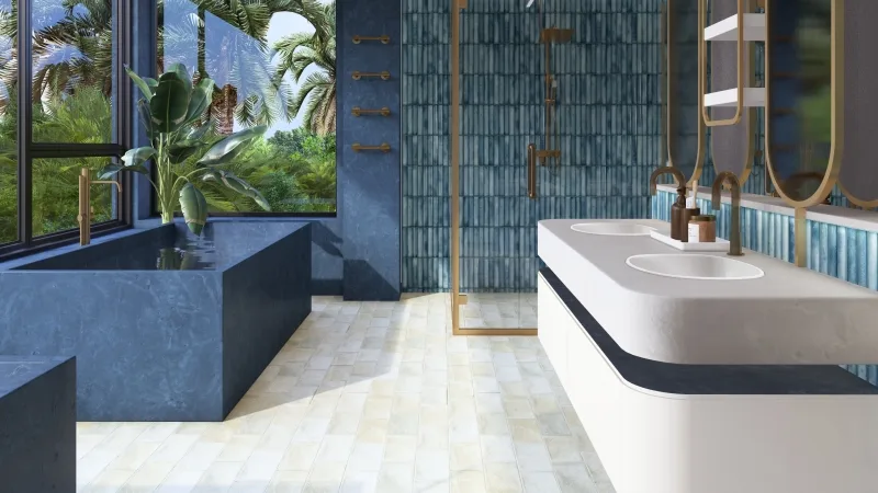 Estudio Ceramico Kanji Sea Blue 11,5x23,1