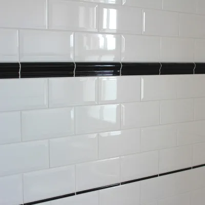 Ceramica Antiga Listelo Italiano 20x1 Negro
