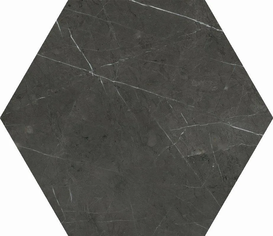 Cifre Marble Line Hexagono Marquina Brillo 15x17