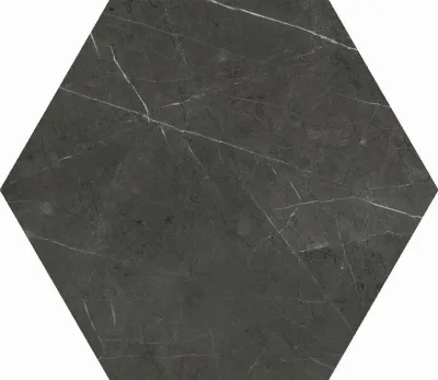 Cifre Marble Line Hexagono Marquina Brillo 15x17