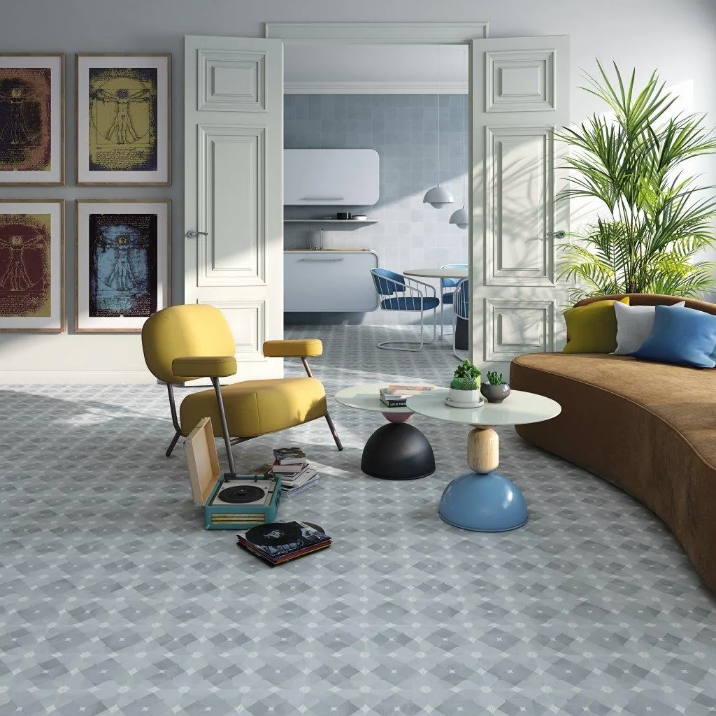 Vives Pop Tile Sixties Celeste 15x15