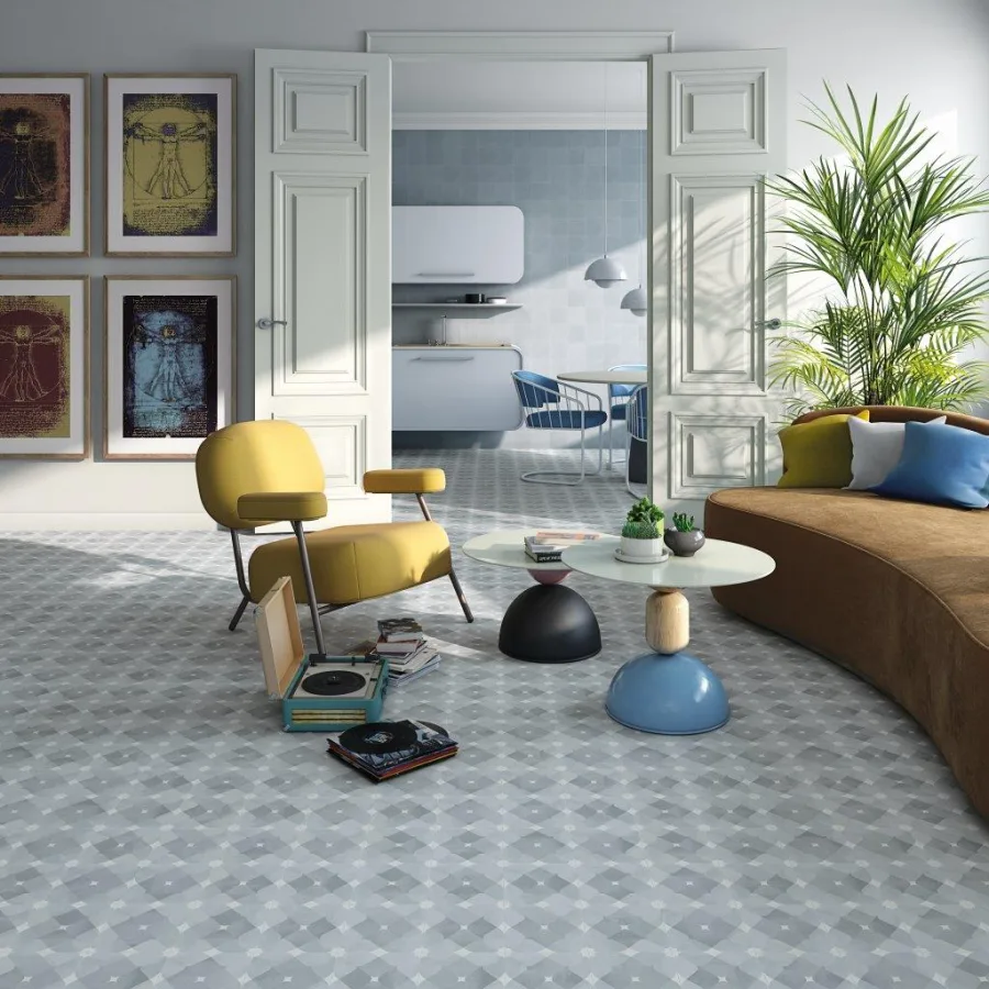 Vives Pop Tile Sixties Celeste 15x15