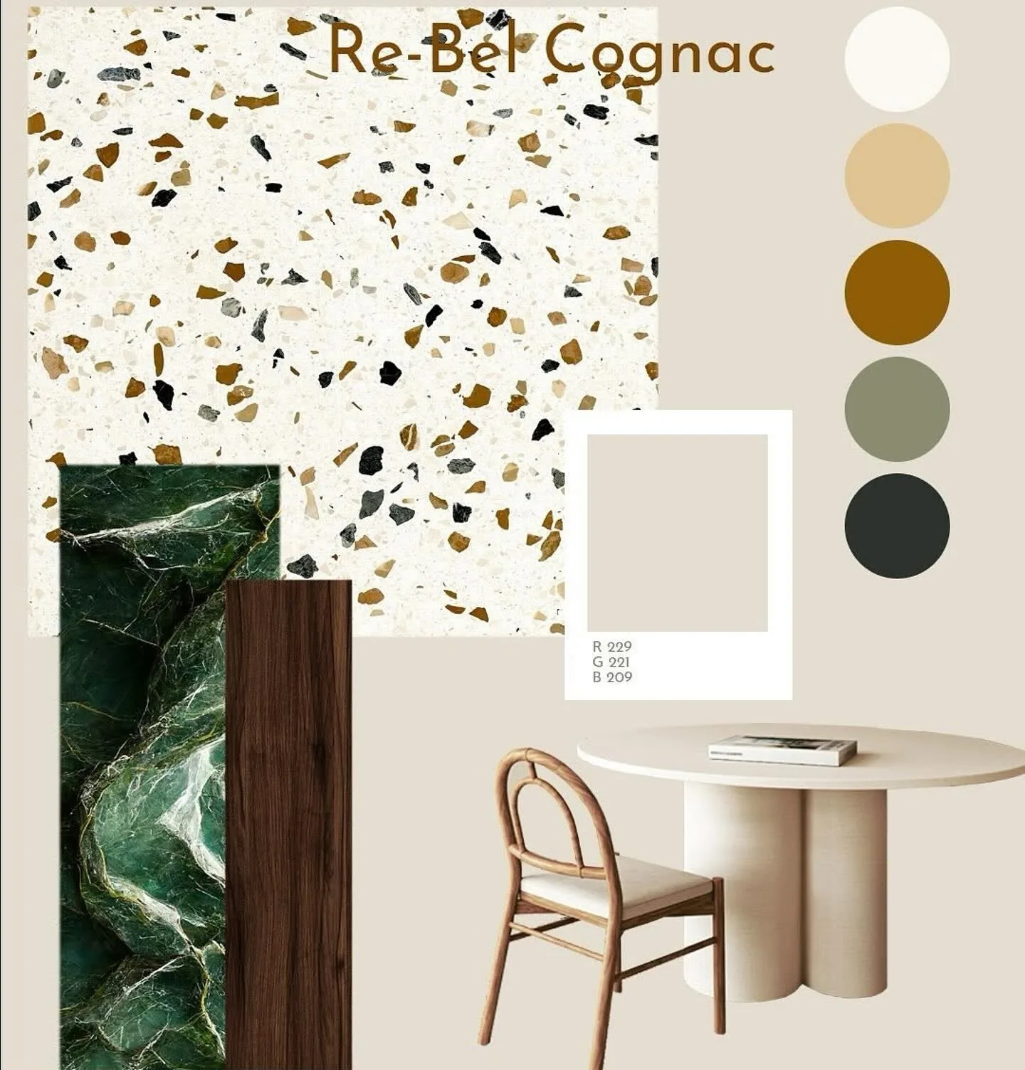 Revoir Paris Re-Bel Cognac 60x60