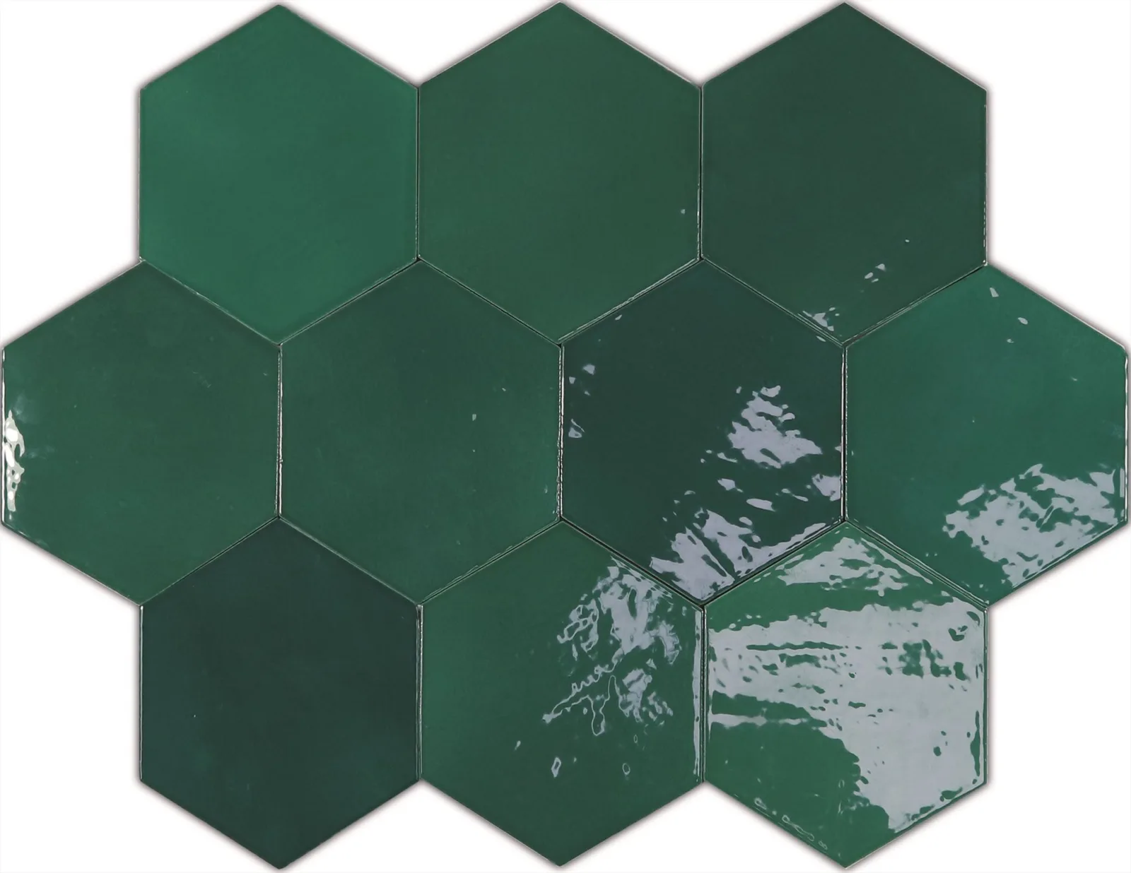 Wow Zellige Hexa Emerald 10,8x12,4