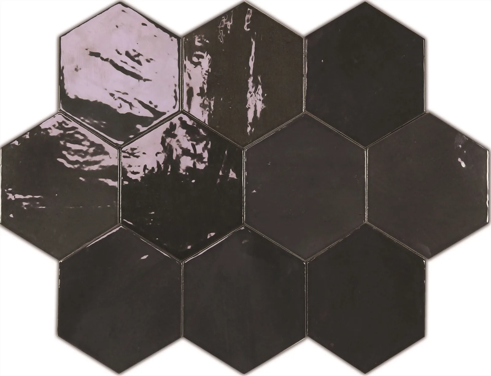 Wow Zellige Hexa Graphite 10,8x12,4