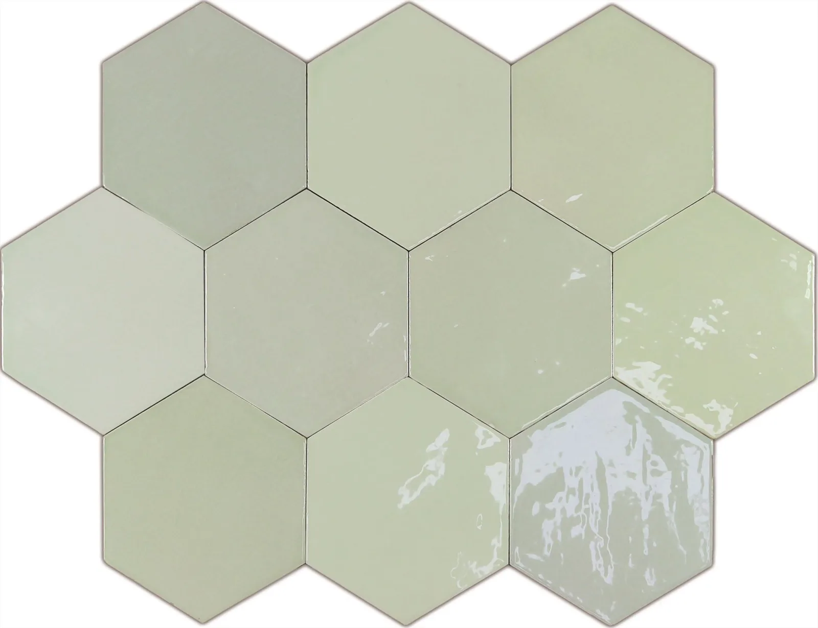 Wow Zellige Hexa Mint 10,8x12,4