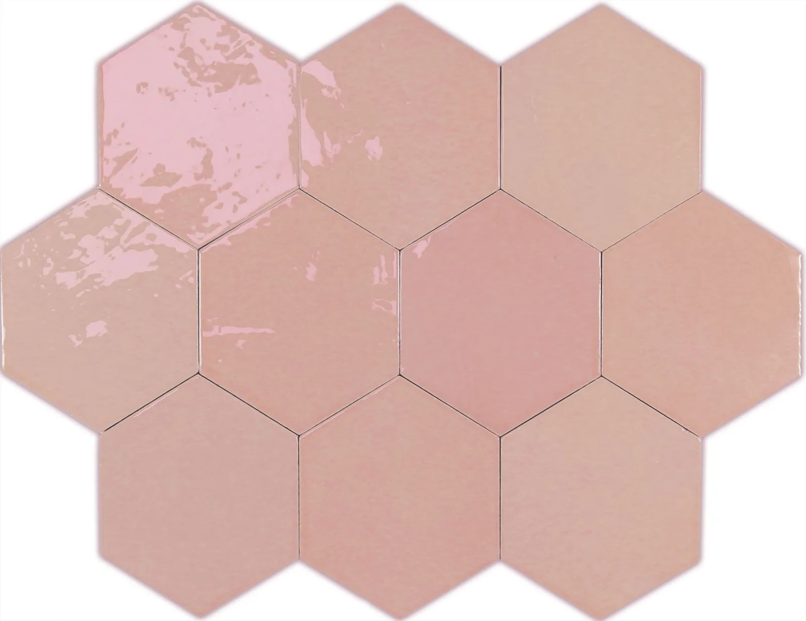Wow Zellige Hexa Pink 10,8x12,4