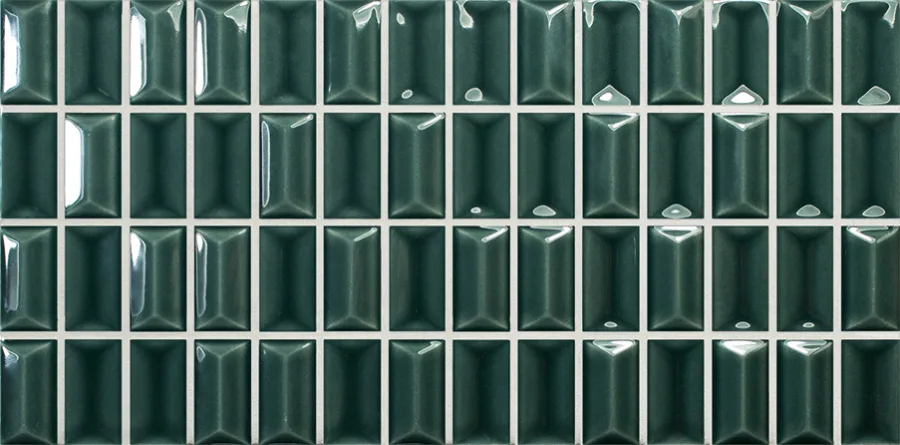 Wow 3D Bars Diamond Emerald Gloss 12,5x25