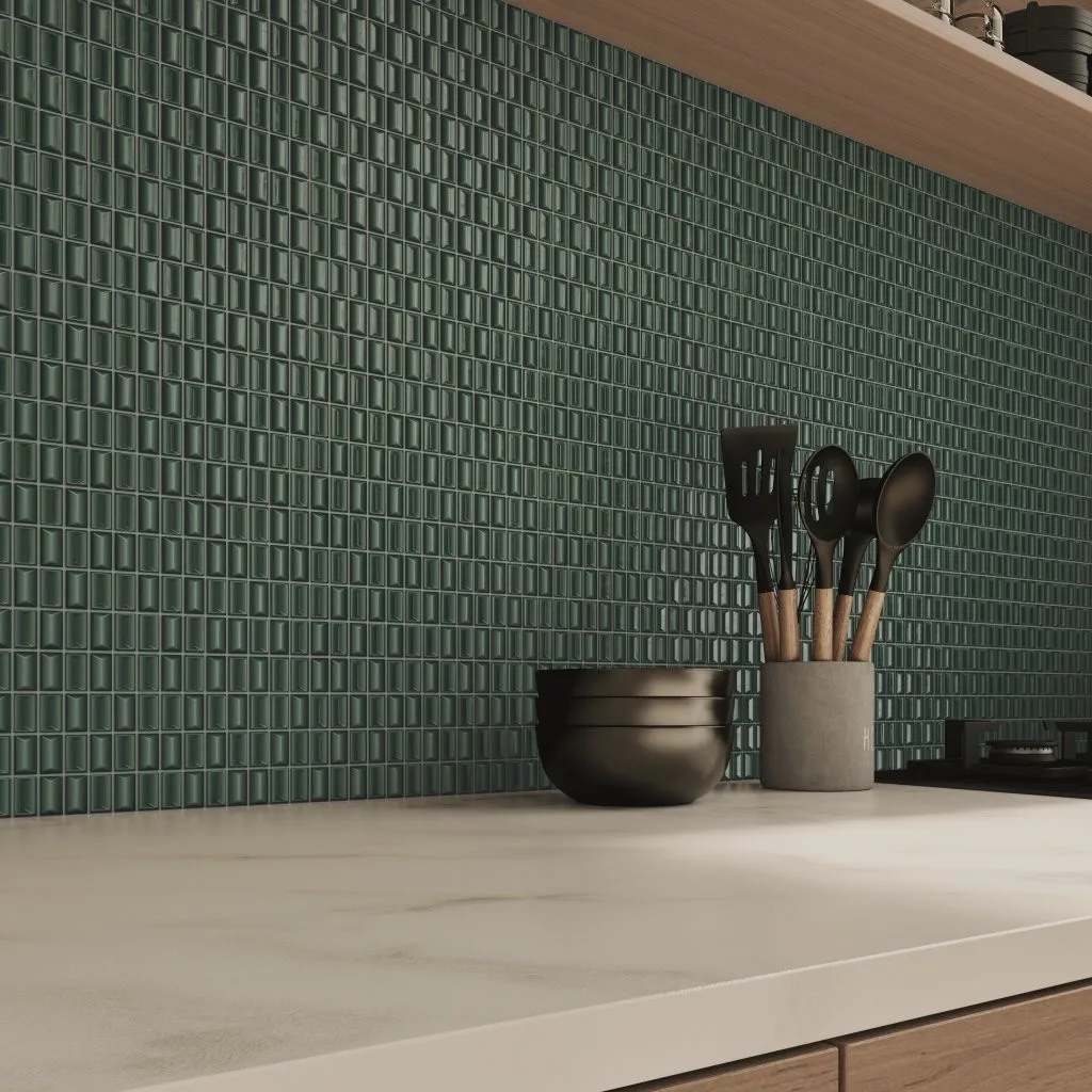 Wow 3D Bars Diamond Emerald Gloss 12,5x25