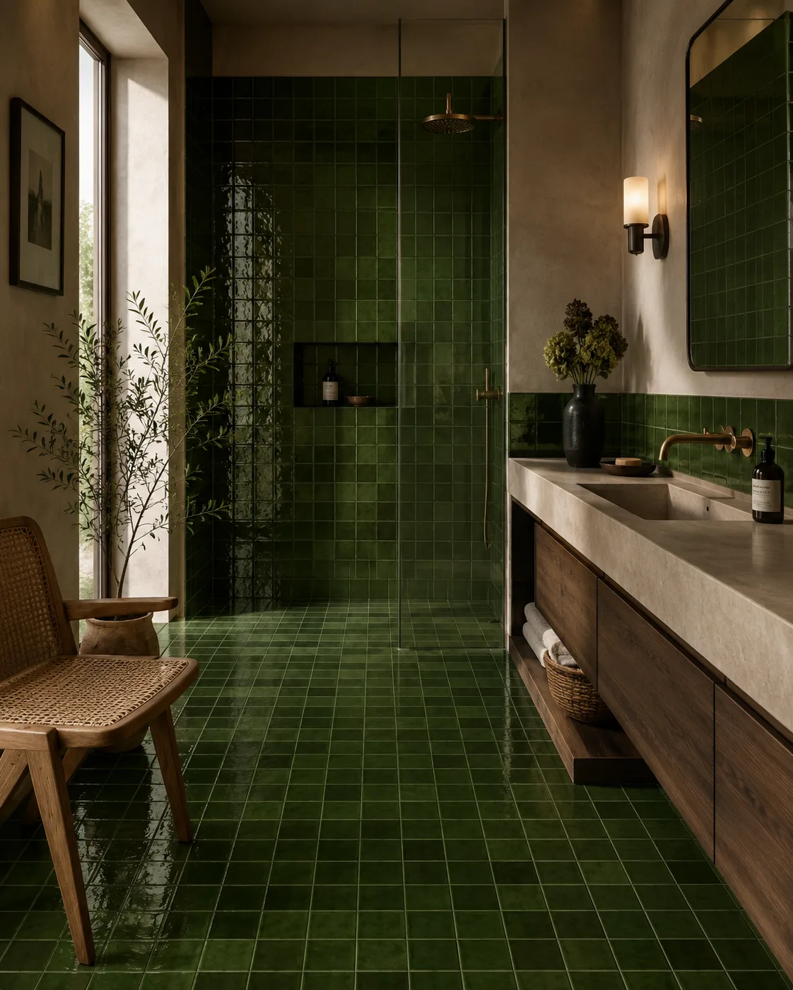 Revoir Paris Ciel Vert Bouteille Glossy 9,3x9,3