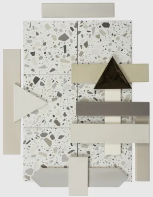 Quintessenza Confetti Bianco Beige 18,6x18,6