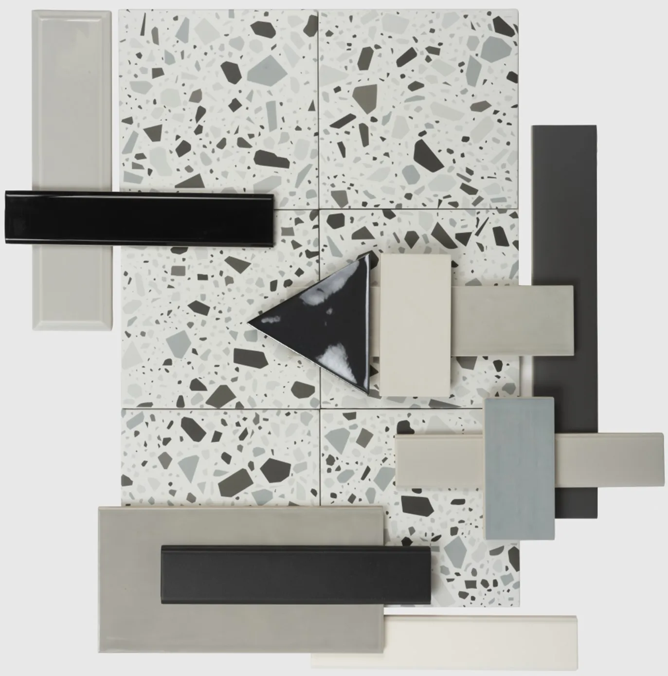 Quintessenza Confetti Bianco Grigio 18,6x18,6