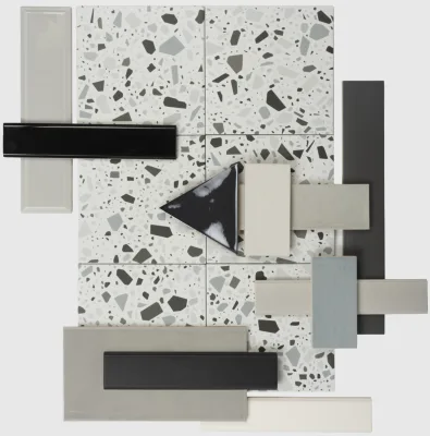 Quintessenza Confetti Bianco Grigio 18,6x18,6