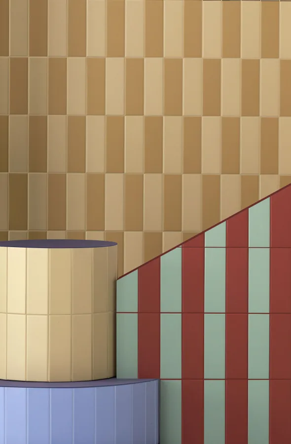 Quintessenza Färgblock Menta Matt 5x15