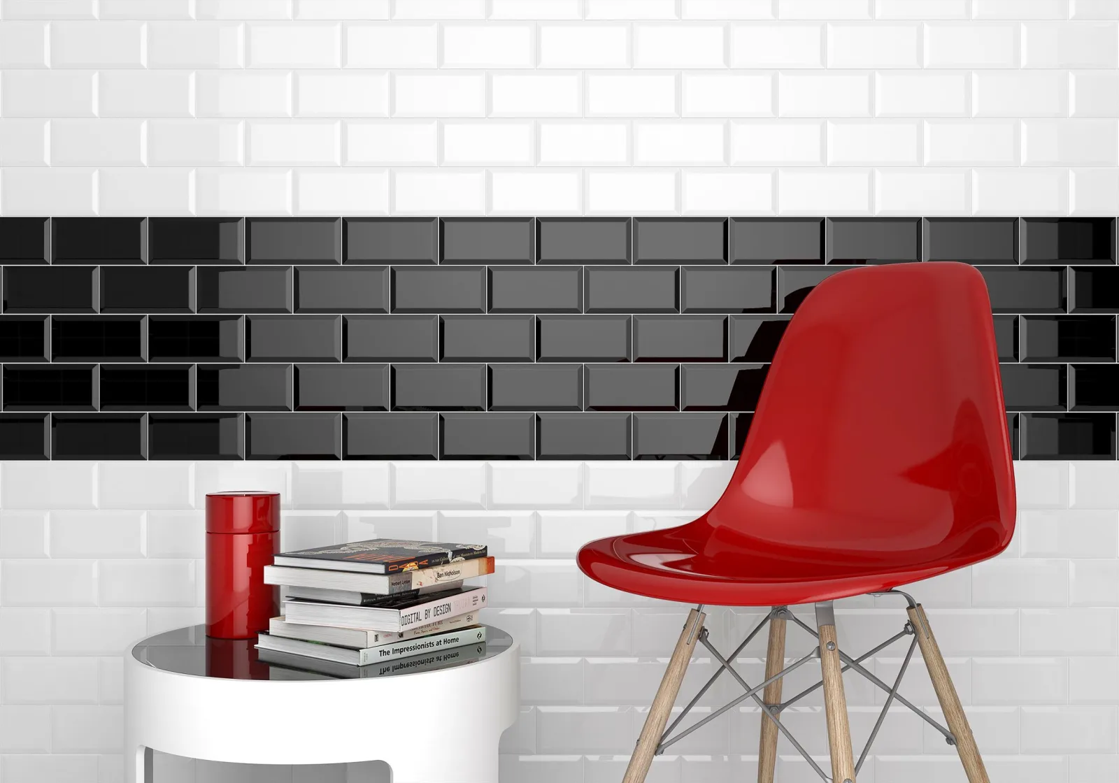Altair Madrid Metro Rojo Brillo 7,5x15