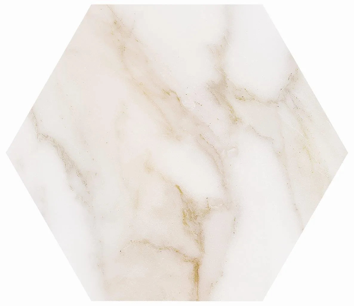 Cifre Marble Line Hexagono Diamond Gold Brillo 15x17
