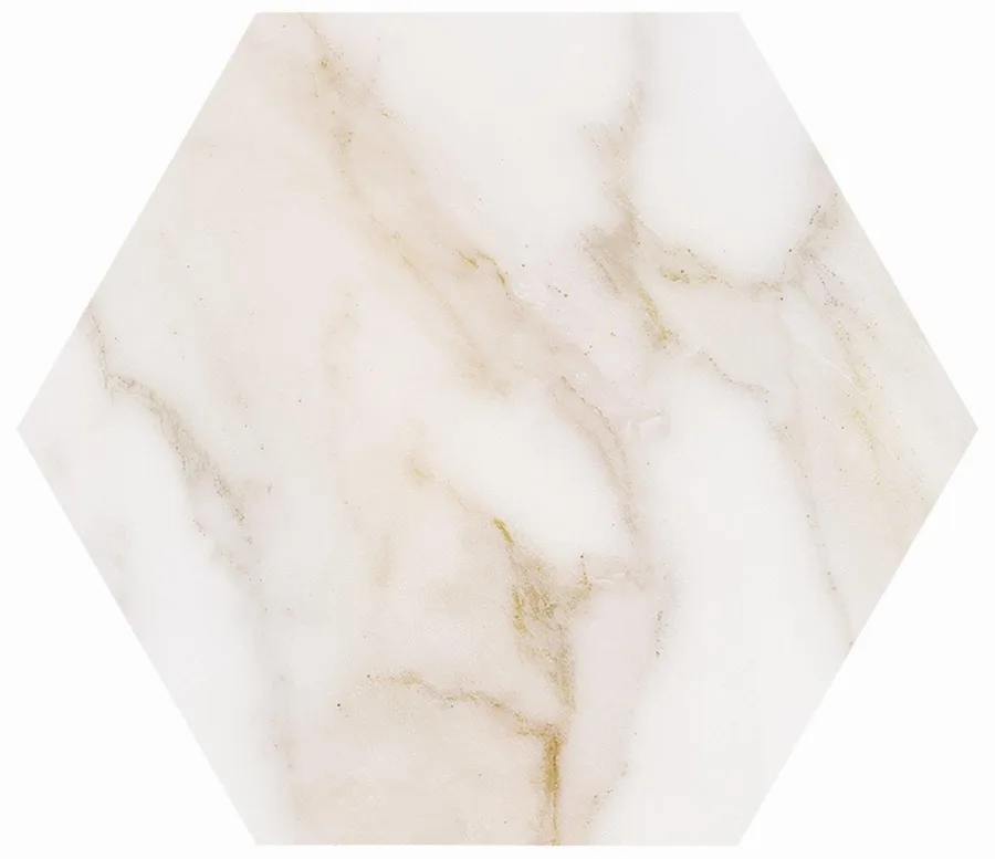 Cifre Marble Line Hexagono Diamond Gold Brillo 15x17
