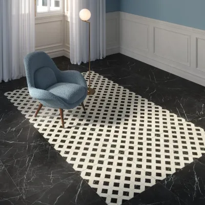 Unicomstarker Marmorea Domus Aurea Nero Marquina Ret. 60x60