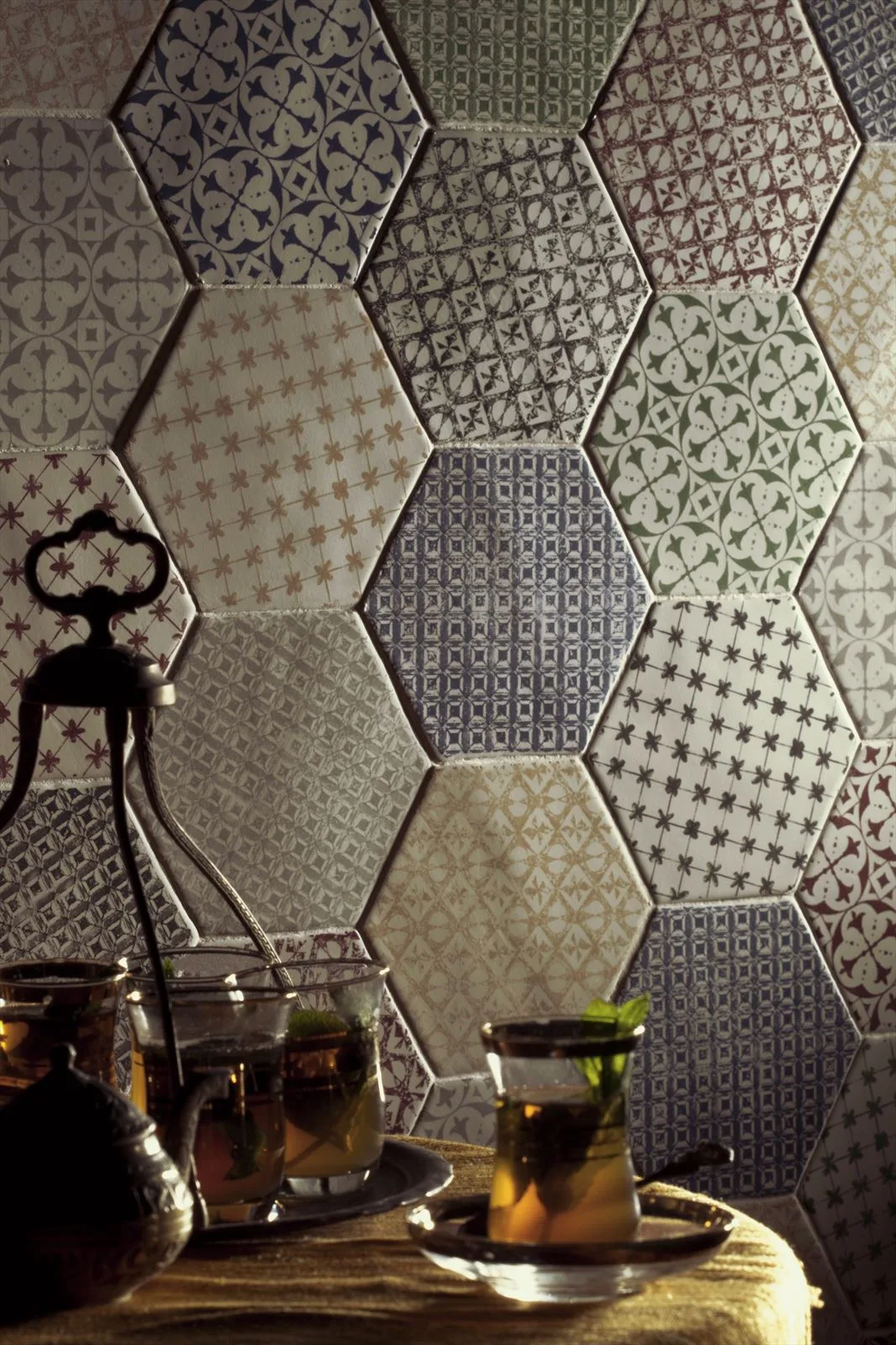 Cevica Marrakech 4 Décor mix Granate 15x15