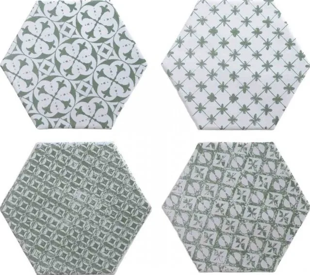 Cevica Marrakech 4 Décor mix Verde 15x15