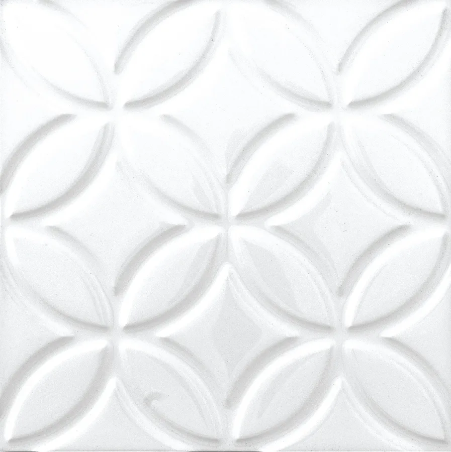 Adex Neri Liso Botanical Blanco Z 15x15