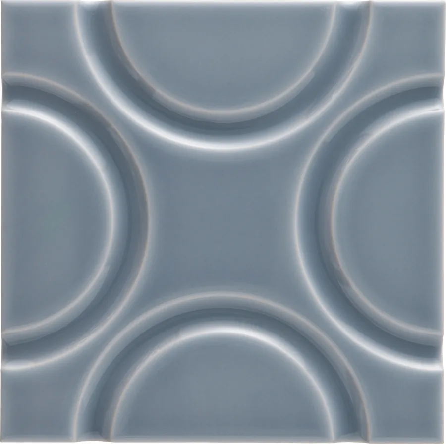 Adex Neri Liso Geo Storm Blue 15x15