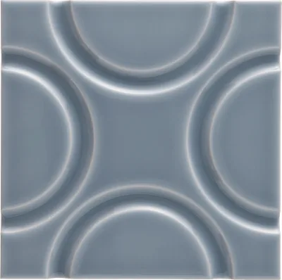 Adex Neri Liso Geo Storm Blue 15x15