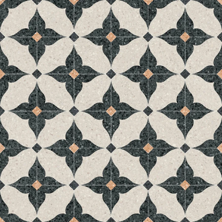 Vives Niza Octógono Cerbere Negro 20x20