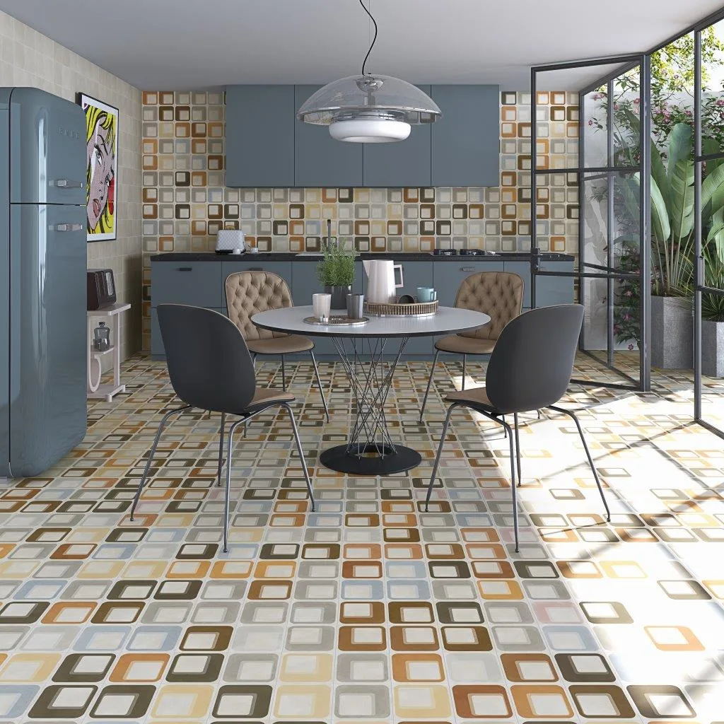 Vives Pop Tile Sixties Ocre 15x15