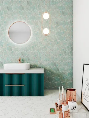 Cevica Rock Star Green Marble 14x16