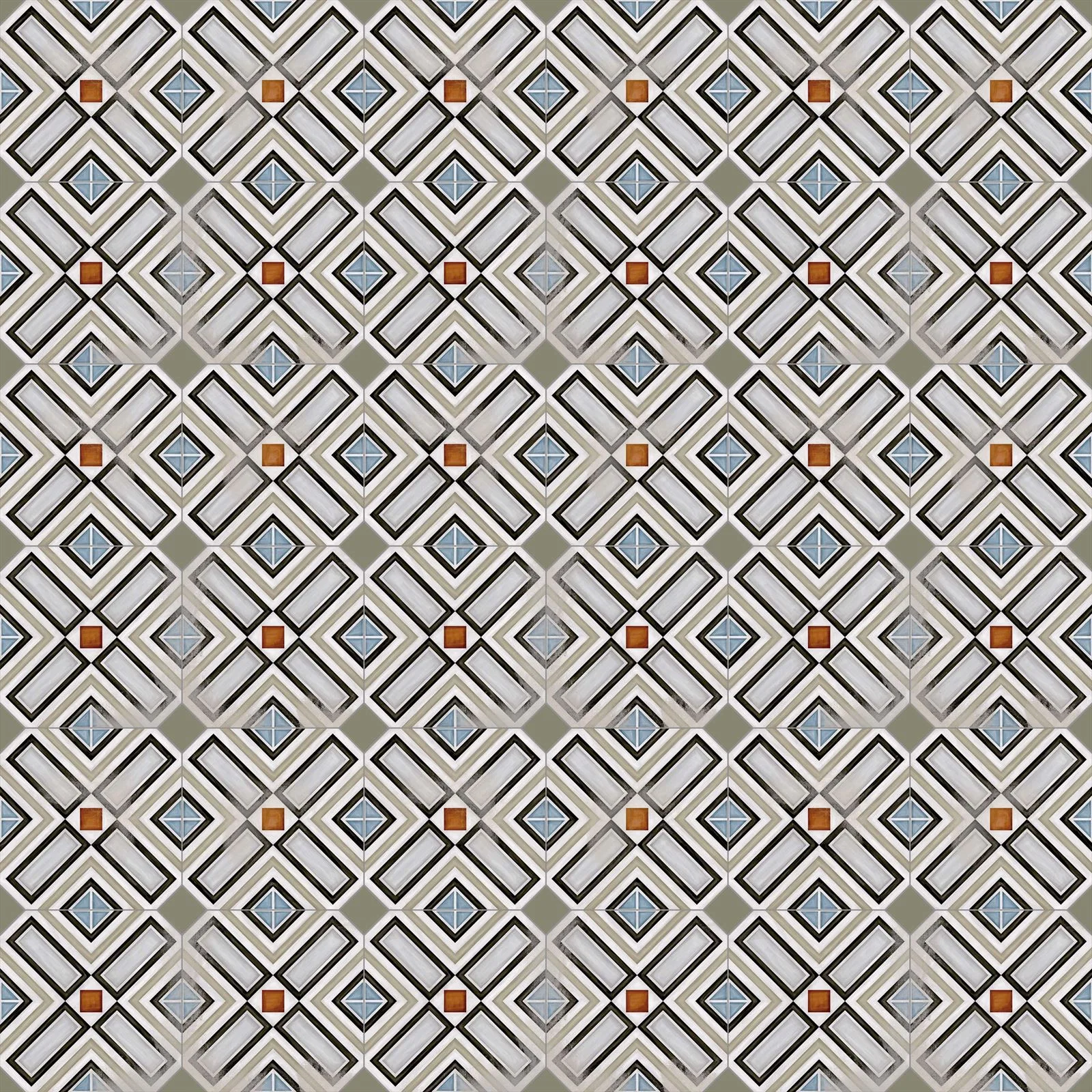 Vives Vodevil Octogon Ritter Multi. 20x20