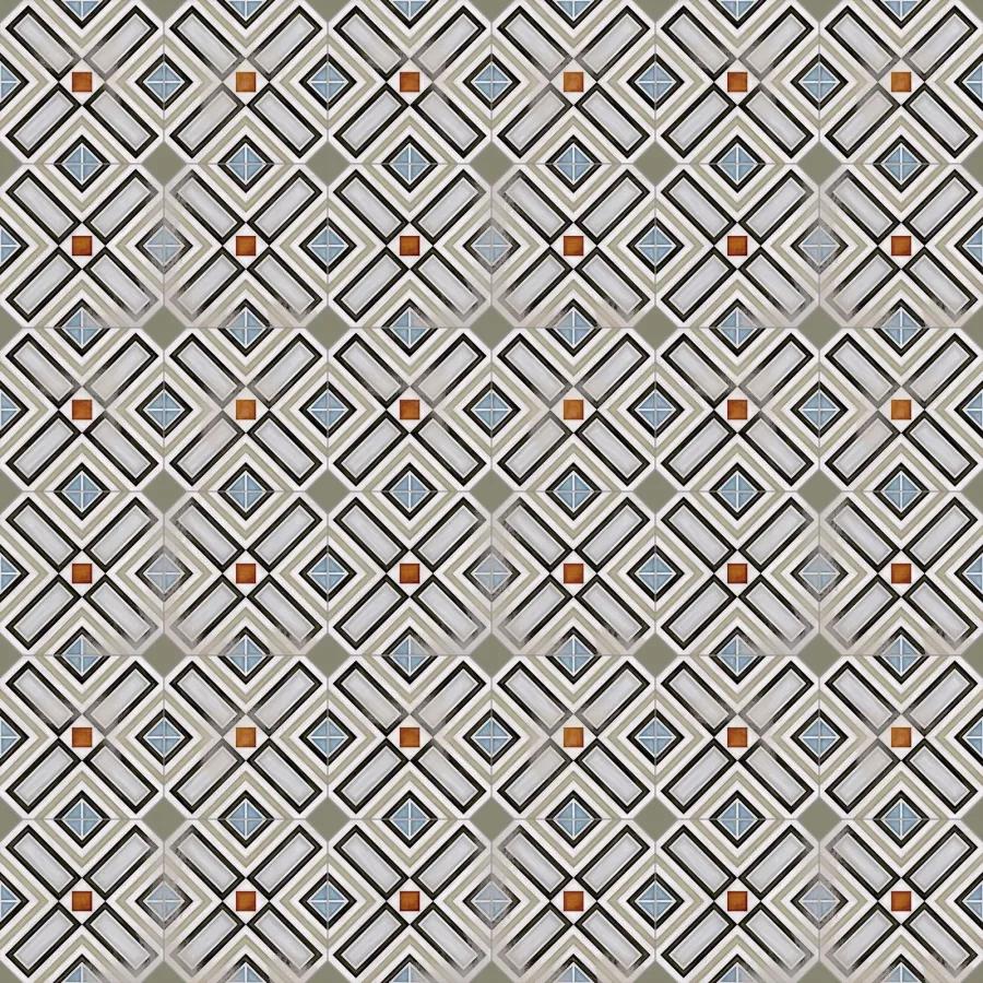 Vives Vodevil Octogon Ritter Multi. 20x20