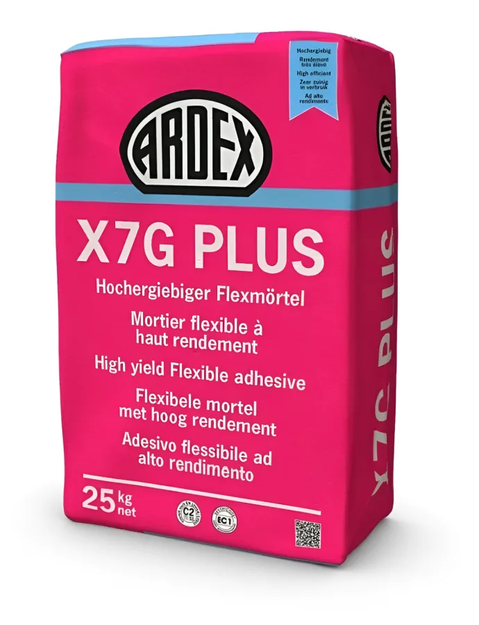 Ardex 25 kg X-7 g.plus fl.lijm