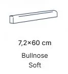 Caesar Join Moon Bullnose Zijdeglans Plint Zijdeglans 7.2x60