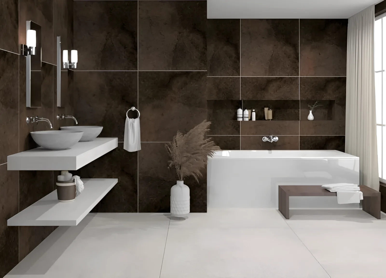 Fondovalle Planeto Bruin mat 80x80
